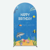 Aperturee Aperturee Undersea Shark Clownfish Birthday Arch Backdrop